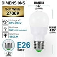 thumbnail image 3 of Bombillas LED que cambian de color ILC, 5 W, 450 LM, 2700 K, E26, paquete de 4, 3 of 8