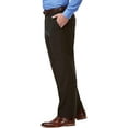 thumbnail image 2 of Men’s Haggar® Premium Comfort Expandable-Waist Classic-Fit Stretch Flat-Front Dress Pants Color: Dark Brown Size: 36X32, 2 of 5