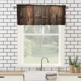 thumbnail image 3 of Wooden Barn Door Kitchen Valance Curtain Rod Pocket Rustic Farmhouse Western Vintage Door Window Treatment for Living Room Bedroom Bathroom 54 by 18 in, 1 Panel, 3 of 6
