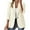 Beige, variant on Yigetop Blazers for Women Business Casual, Ladies' Button Down Solid Color Cardigan Small Suit with Pockets and Three Quarter Sleeves 3/4 Sleeve Blazer for Women Beige 2XL
