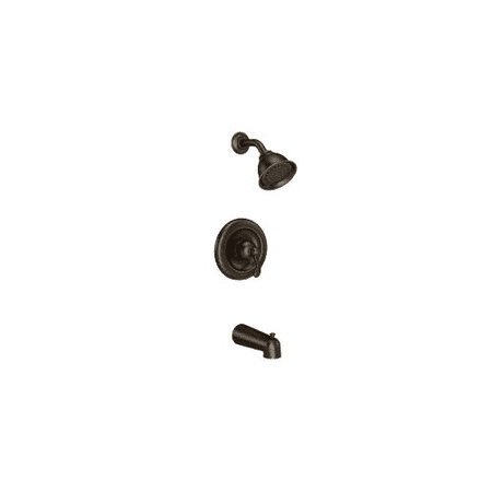Valve Train Package - Moen T2123EP Traditional Tub and Shower Trim Package with Single Function Shower Head - Less Valve
