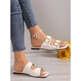 thumbnail image 4 of Ladies' Simple Strappy Buckle Flats Open Toe Sandals, Can Wear As Flip Flops, For Daily Casual Wear And Outdoor Activities, Summer New Arrivals, 4 of 4