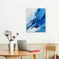 thumbnail image 2 of Nawypu Navy Blue Pictures Wall Art Abstract Modern Painting Canvas Brown Watercolor Wall Art Decor Abstract Blue Poster Minimalist Graffiti Prints Blue Artwork for Living Room, 2 of 4