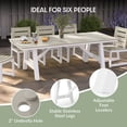 thumbnail image 4 of WestinTrends Cape May 9-Piece HDPE Outdoor Furniture Patio Dining Table With Umbrella Hole and Chairs Set For 8, Sand, 4 of 16