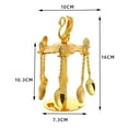 thumbnail image 4 of kurtrusly Dinnerware Set Dinner Plate and Spoon display flat plate Serving Dishes Dishwasher Safe Golden, 4 of 9