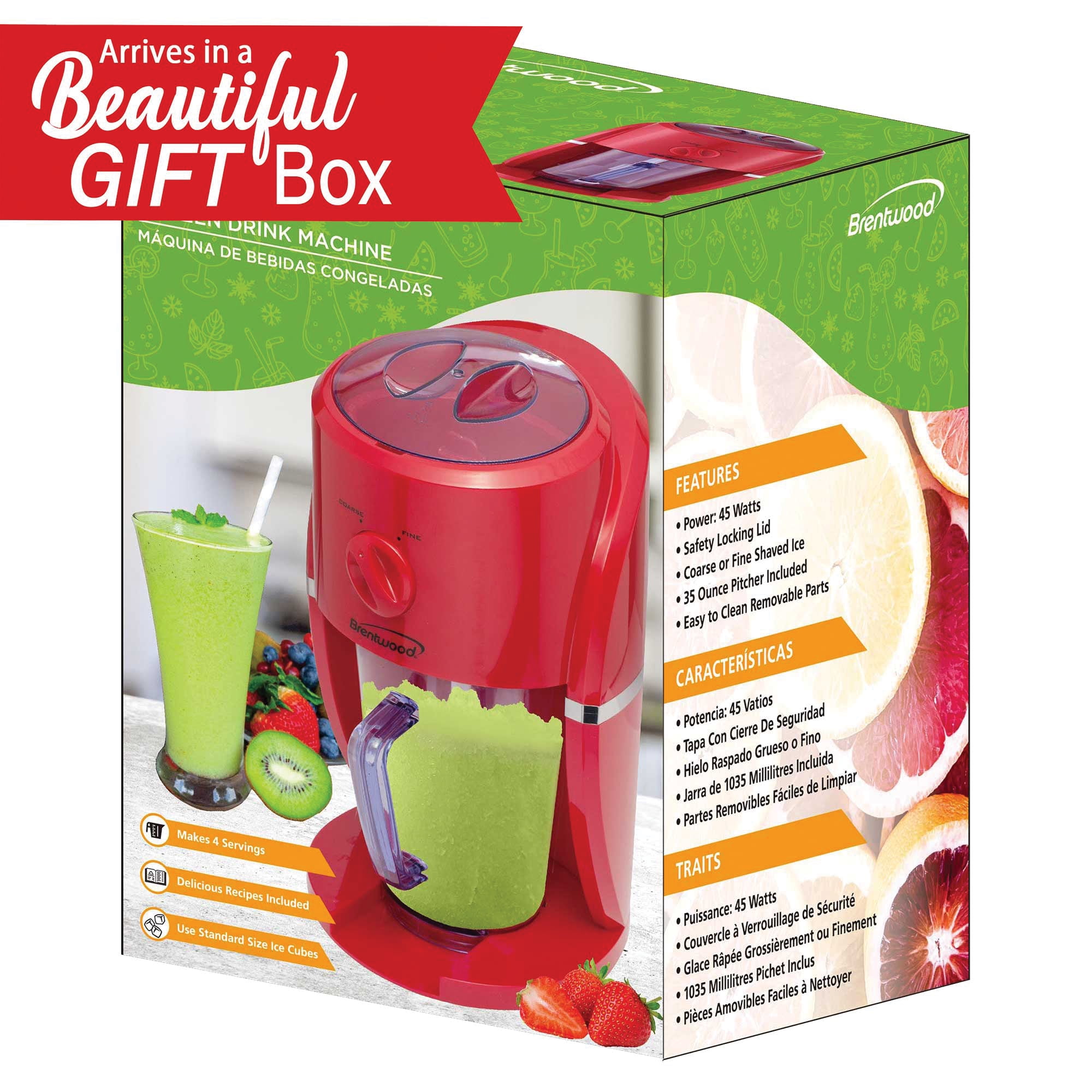 Brentwood TS-1425R TS-1425 35-Oz. Margarita and Frozen Drink Maker (Red)