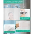 thumbnail image 4 of No Hook Shower Curtain with Snap-in Liner, Spring Tulip Waterproof Fabric Bathroom Curtains, Pastoral Rustic Chic Butterfly Floral Bath Curtains & Mesh Top Window 72"x96" Extra Long, 4 of 6