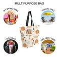 thumbnail image 7 of FORMRS Womens Canvas Tote Bag with Zipper Inner Pocket Shoulder Handbag, Orange Fall Pumpkin, 7 of 7