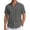 3# Dark Gray, variant on Mens Linen Shirt Short Sleeve Wrinkle Free Casual Untucked Button Down Shirts Beach Breathable Tops Summer Blue S