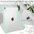 thumbnail image 4 of SaniMore Case for Apple iPad Air 11 (2024), Auto Sleep/Wake Shock Resistant [Built-in Pencil Holder] Flip Stand [Dual Angle] Transparent Slim Lightweight Anti-fall Tablet Shell, Mint, 4 of 8