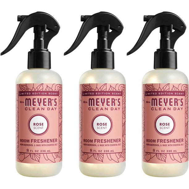 Mrs. Meyer's Room and Air Freshener Spray, NonAerosol Spray Bottle Infused with Essential Oils