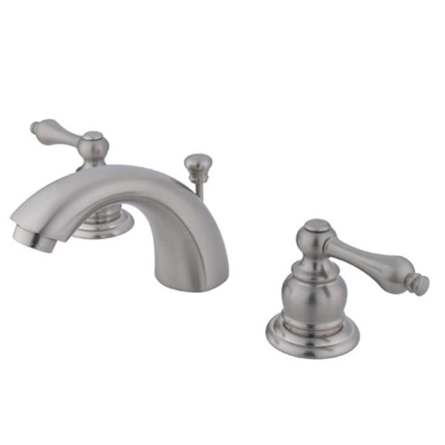 Kingston Brass GKB948AL Water Saving Magellan Mini Widespread Lavatory Faucet, Satin Nickel