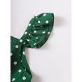 thumbnail image 6 of 2T Toddler Baby Girls Clothes Baby Girls Dress 2-3T Baby Girls Sleeveless Suspender Dress Layered Polka Dots Dress Green, 6 of 8