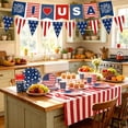 thumbnail image 1 of shyuyusa 19 Piece All Inclusive Party Decor Kit, Complete Hanging Flag Tableware Curtain Combination for Indoor Outdoor Festival Scene Setup, 1 of 7