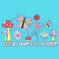 thumbnail image 2 of Girl's Lost Gods Find Love in Nature Butterfly Graphic Cropped T-Shirt Blue X Large, 2 of 3