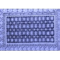 thumbnail image 1 of Ahgly Company Indoor Rectangle Abstract Blue Modern Area Rugs, 2' x 5', 1 of 4
