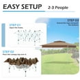 thumbnail image 3 of AVAWING 12x12 ft 39 lbs Outdoor Pop-up Canopy Party Tent Easy Setup Patio Wedding Tent, Brown, 3 of 7