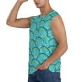 thumbnail image 3 of Bingfone Beautiful Seashells Pattern Men's Tank Tops Workout Sleeveless Tee Shirts Running Beach Tanks for Men-Medium, 3 of 8
