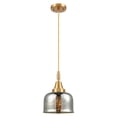 thumbnail image 2 of 447-1P-PN-G78 Innovations Lighting Bell - 1 Light Cord Hung Mini Pendant-11.13 Inch Tall and 8 Inch Wide-Polished Nickel Finish-Silver Plated Mercury, 2 of 7