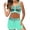 Green, variant on Teissuly Women Bikini Print Strappy Back Set Two Piece Swimsuits Swimdress Swimwear