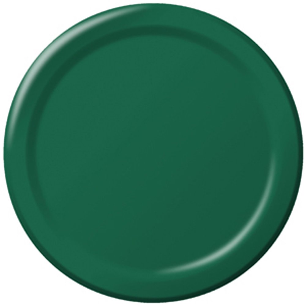 Solid Color Dinner Plates, Hunter Green, 9" 1 Pkg