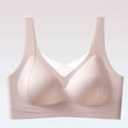 thumbnail image 2 of Women's Pullover Fixed Cup Bra, Full Coverage Wire Free Underwear with Wide Straps, Back Smoothing Light Support Bra | VerBelle,Purple L, 2 of 6