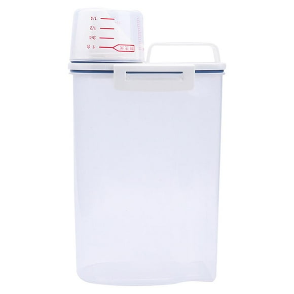 Contenedor de Almacenamiento de Alimentos para Mascotas de 2,5 L, Contenedor de de Cocina, Organizador de Caja, Sellado