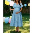 thumbnail image 4 of Vestido de maternidad Pinup Fashion Blue Floral Verano 2025, 4 of 6