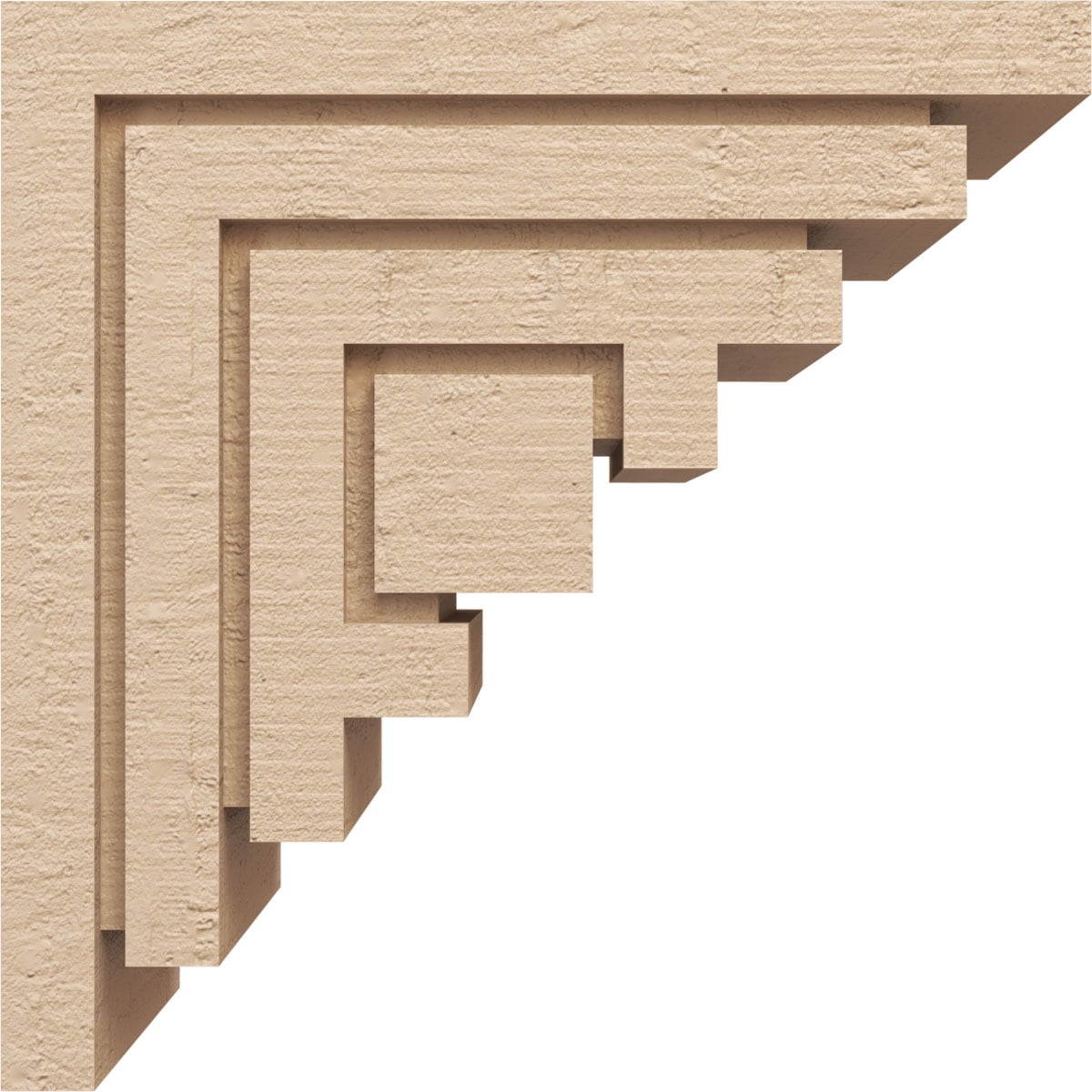 8"W x 16"D x 16"H Classic Landon Rough Cedar Woodgrain TimberThane Corbel, Primed Tan
