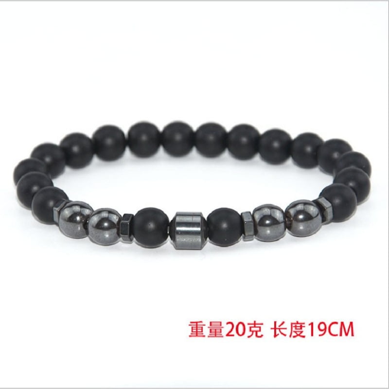 Anti-swelling Black Obsidian Anklet Anti Varicose & Swelling Anklet Magnetic Therapy Ankle Bracelet Adjustable Weight Loss Magnet Anklet