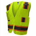 thumbnail image 1 of Radians SV6 Two Tone Class 2 Surveyor Polyester All Mesh Vests with Contrasting Trim, Green, 3X-Large, 1 of 4