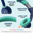 thumbnail image 3 of MEE audio KidJamz KJ45 Auriculares de escucha segura para niños con limitador de volumen y micrófono, auriculares supraaurales ajustables para niños con cable y conector de 3,5 mm para aprendizaje en, 3 of 5