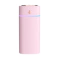 thumbnail image 1 of Humidificador de escritorio portátil con luz nocturna, 600 ml, silencioso, USB, apagado automático, 3 modos Rosa, 1 of 9