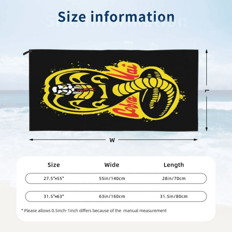 Cobra kai beach towel hotsell