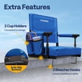 thumbnail image 3 of Silla Portátil para Gradas VIVOHOME con Cojín, 3 of 7