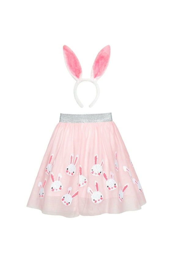 Girls Dress Easter Egg Hunter Bunny Skirt Rabbit Bunny Headband 6 Years