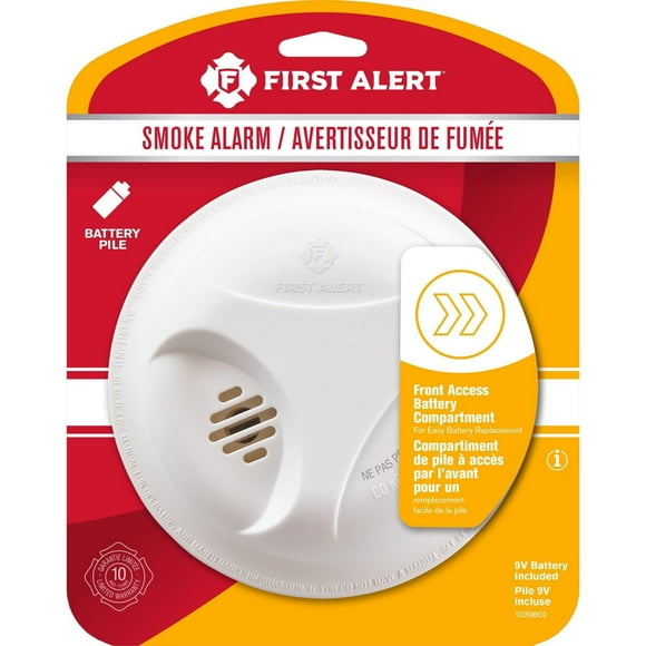 First Alert SA303CNA Battery Powered Ionization Smoke Alarm with Test/Silence Button, SA303CNA SMOKE