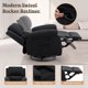 thumbnail image 5 of Korser Sillón Reclinable Giratorio 360°Adultos,Mecedora Pequeña Para Espacios Reducidos,Lino,Negro, 5 of 6