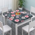 thumbnail image 3 of Square Tablecloth with Elastic Edges 34 * 34 Inch Waterproof Pioneer Colorful Floral Table Cover Washable Indoor and Outdoor for Party Kitchen Dinner Banquet Patio Picnic, 3 of 6