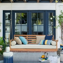 Belham Living Brighton Deep Seating 65 in. Porch Swing Bed with Cushion