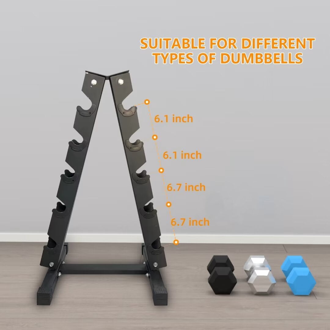 Dumbbell Rack Stand Only, A-Frame Dumbbell Weight Rack, 480 Weight Capacity, Portable Weight Storage Organizer Perfect for Home Gym Fitness Storage