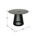 thumbnail image 4 of Guyou Round Solid Wood Dining Table, Mid-Century Modern Kitchen Dining Table with Round Geometric Base for 4-6 People, 43.25 Inch Diameter for Kitchen Dining Room, Black, 4 of 6