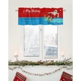 thumbnail image 5 of Senta Claus Surfing Christmas Kitchen Curtain Valance, Window Curtain Valance Rod Pocket, 1 Panel Valances Window Treatment for Living Room Bedroom Bathroom Cafe Xmas Decor (54x18 Merry Chrismas Red), 5 of 6