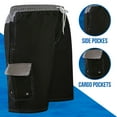 thumbnail image 6 of North 15 Men's Microfiber Swim Trunks with Cargo Pocket-6110-Blk-Gry-XL, 6 of 8