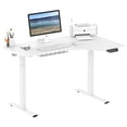 thumbnail image 5 of SHW 55-Inch L-Shaped Electric Height Adjustable Standing Desk with Right Facing Corner, White, 5 of 5
