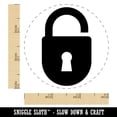 thumbnail image 2 of Keyed Padlock Self-Inking Rubber Stamp Ink Stamper - Green Ink - Small 3/4 Inch, 2 of 7