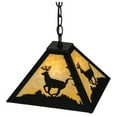 thumbnail image 4 of Meyda 151728 12 in. Square Lone Deer Pendant, Black & Ba, 4 of 6