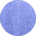 thumbnail image 1 of Ahgly Company Indoor Round Abstract Blue Modern Area Rugs, 4' Round, 1 of 4