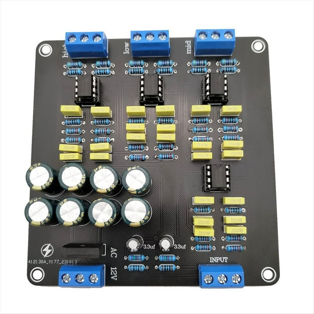 NE5532 Filtro Cruzado de Altavoz Doble Canal 2.0 Estéreo Alto/Medio/Graves Divisor de Amplificador de Altavoz DIY de 3 Vías
