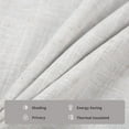 thumbnail image 3 of DriftAway Blackout Linen Textured Solid Basic Room Darkening Tie Up Curtain Adjustable Balloon Rod Pocket 47"L x 25"W Ivory, 3 of 7